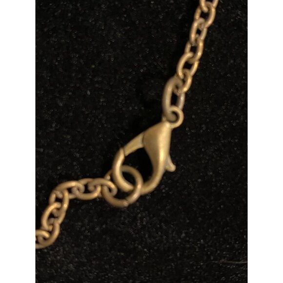 Vintage La Memoire Bronze Pendant Necklace With Engraving - Picture 3 of 4